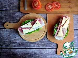 Сэндвич из чиабатты с беконом Сэндвич из чиабатты с беконом