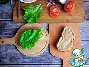 Сэндвич из чиабатты с беконом Сэндвич из чиабатты с беконом