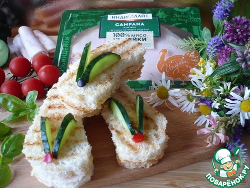 Сэндвичи с ветчиной из грудки индейки