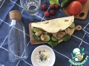 Сытная кесадилья с индейкой