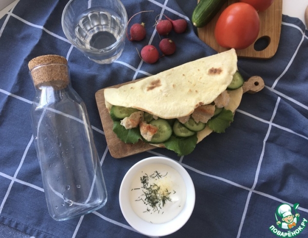 Сытная кесадилья с индейкой