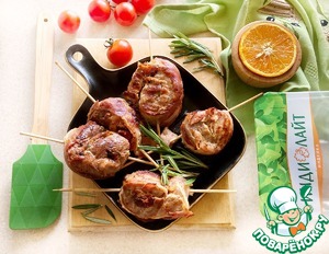 "Улитки" с беконом в цитрусовом маринаде