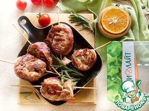 "Улитки" с беконом в цитрусовом маринаде