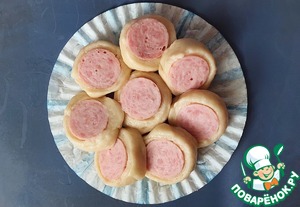 Булочки с сосисками "Цветочки"