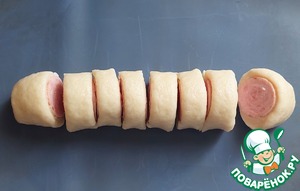 Булочки с сосисками "Цветочки"