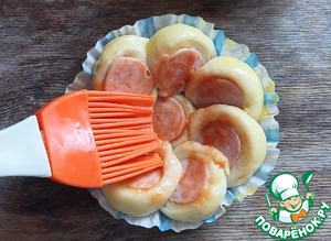 Булочки с сосисками "Цветочки"