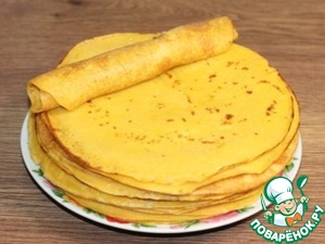 Овощные блинчики с фаршем индейки