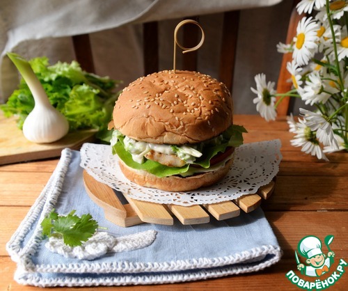 Бургер "Цезарь" с индейкой