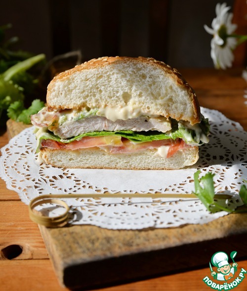 Бургер "Цезарь" с индейкой