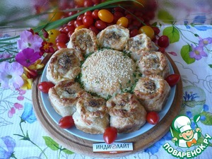 Отрывной пирог с фаршем из индейки