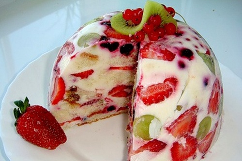 Фруктовый десерт из творога без выпечки