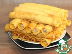 Овощные блинчики с фаршем индейки