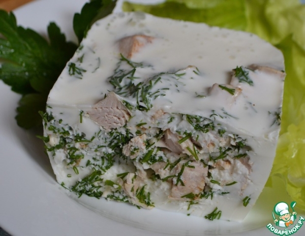 Холодная закуска из индейки "Айсберг"