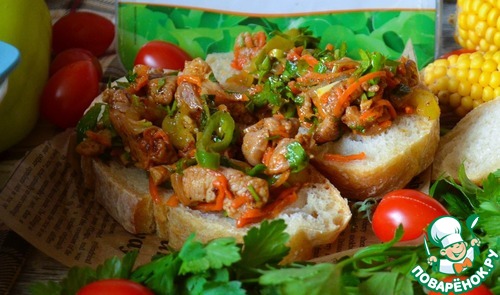 Индейка в остром овощном соусе