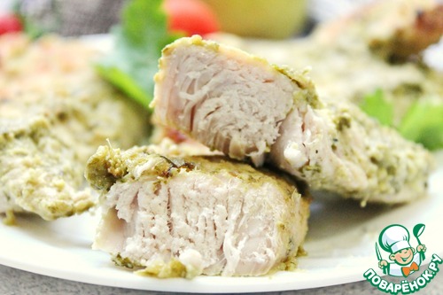 Индейка в зеленом соусе Индейка в зеленом соусе