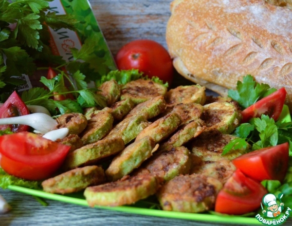 Кабачковые кольца с фаршем