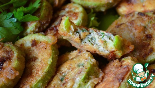 Кабачковые кольца с фаршем