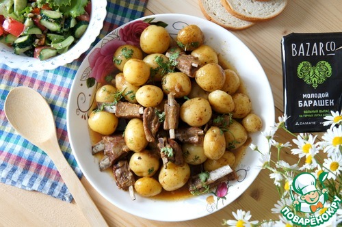 Молодой картофель с рёбрышками Молодой картофель с рёбрышками