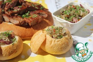 Огуречная закуска с индейкой гриль