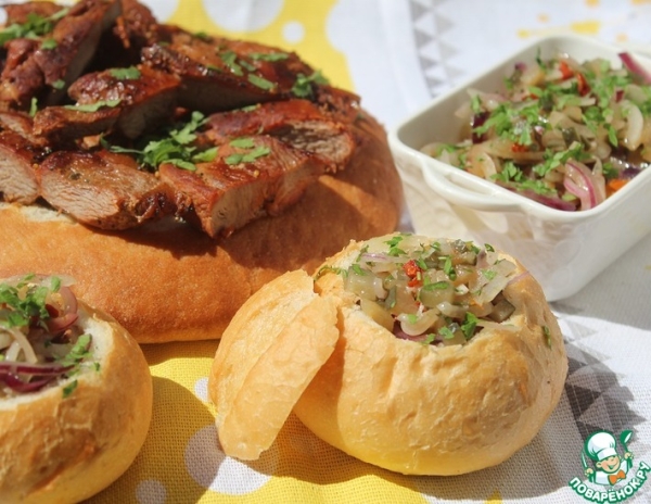 Огуречная закуска с индейкой гриль