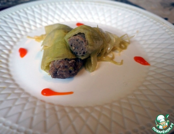 Порей фаршированный