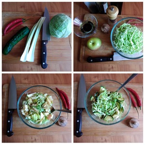 Пряная индейка с оливками и салатом