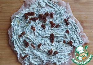 Рулетики из индейки с брынзой