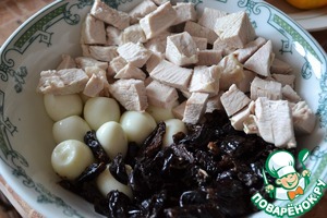 Салат из индейки с черносливом