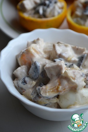 Салат из индейки с черносливом