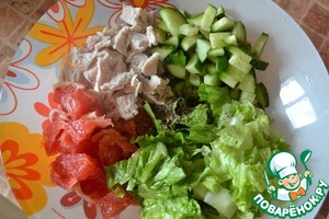 Салат из индейки с грейпфрутом