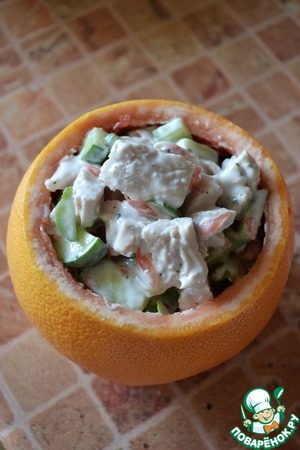 Салат из индейки с грейпфрутом