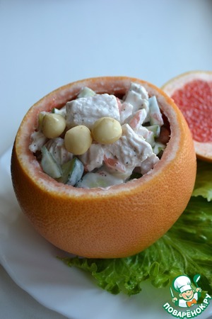 Салат из индейки с грейпфрутом