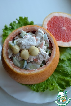 Салат из индейки с грейпфрутом