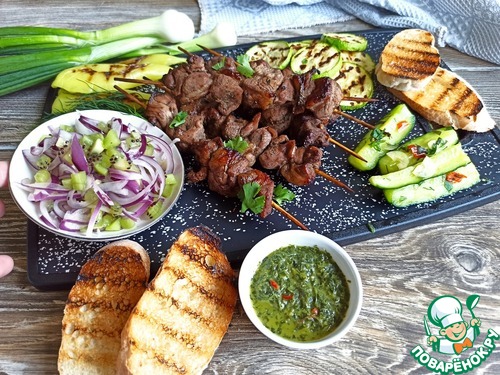 Шашлык из баранины с красным вином