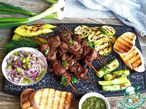 Шашлык из баранины с красным вином