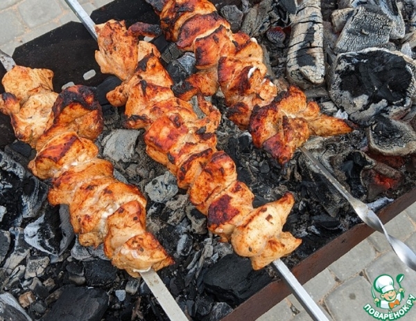 Шашлык из курицы по-царски