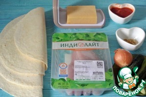 Тортильи с начинкой из индейки