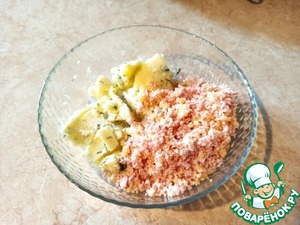 Виноградные листья, фаршированные ветчиной и сыром