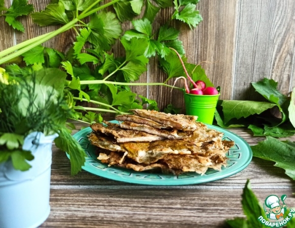 Виноградные листья, фаршированные ветчиной и сыром