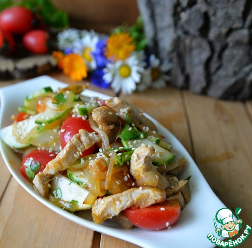 Закуска "Хе из индейки с овощами" Закуска "Хе из индейки с овощами"