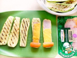 Закусочные рулеты из кабачков