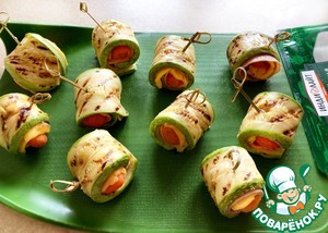 Закусочные рулеты из кабачков