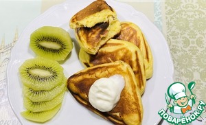 Сырники в сендвичнице Сырники в сендвичнице