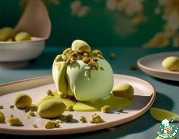 Фисташкового мороженого с куриным филе и каперсами Фисташкового мороженого с куриным филе и каперсами