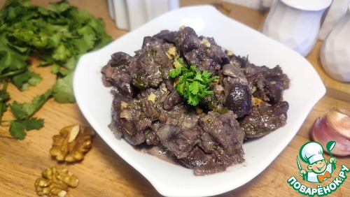 Куриная печень по-кавказски