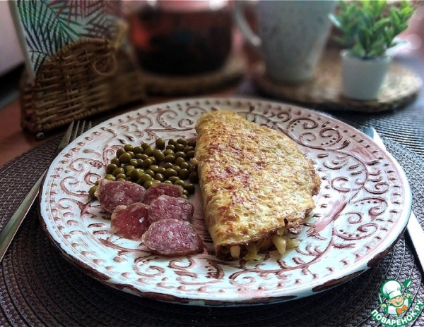 Овсяноблин с тушёной ранней молодой капустой Овсяноблин с тушёной ранней молодой капустой