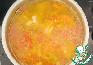 Рыбный суп с креветками