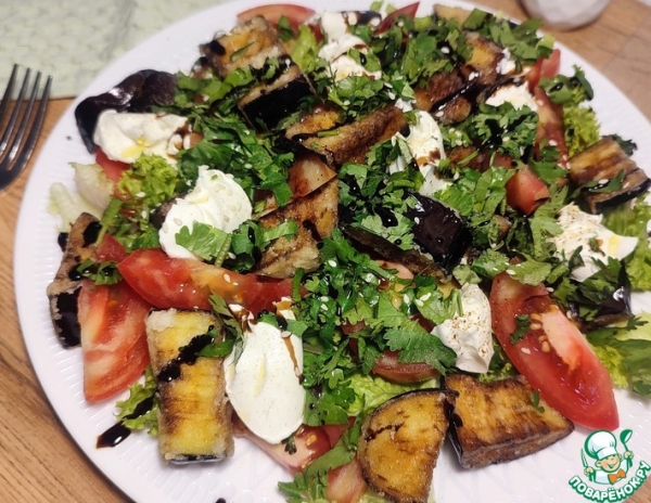 Салат с жареными баклажанами Салат с жареными баклажанами