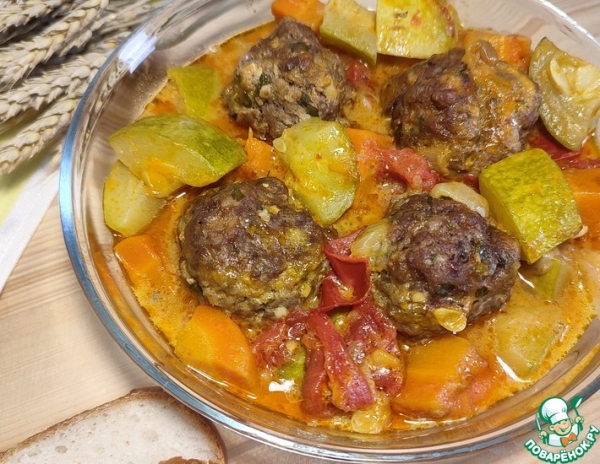 Тефтели с овощами Тефтели с овощами