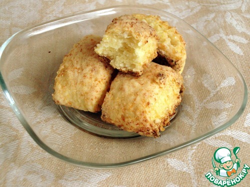 Творожное печенье с кокосовой стружкой Творожное печенье с кокосовой стружкой